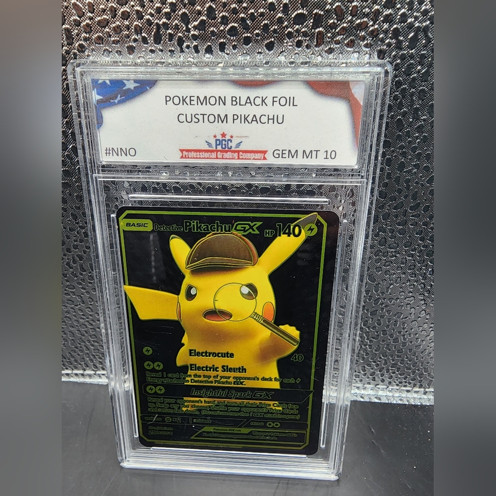 Pokemon Black Foil Custom Pikachu Card2024 Pokémon Nintendo Creatures Game Freak